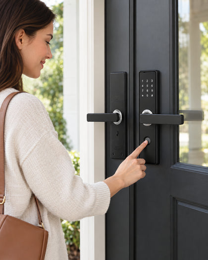 Lifestyle photo for the Smart Door Locks collection